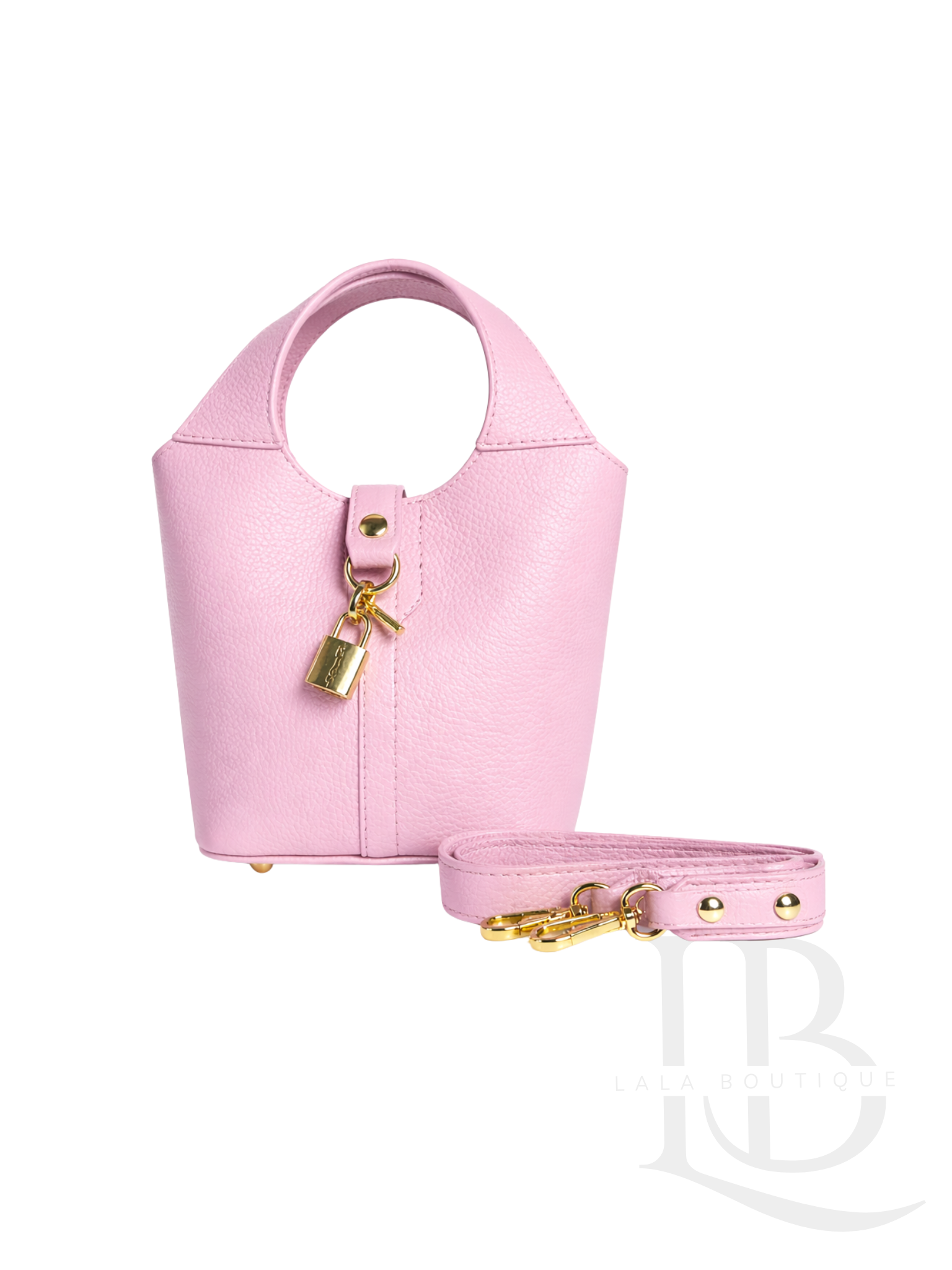 BOLSO DE PIEL COMPACTO ROSA PASTEL
