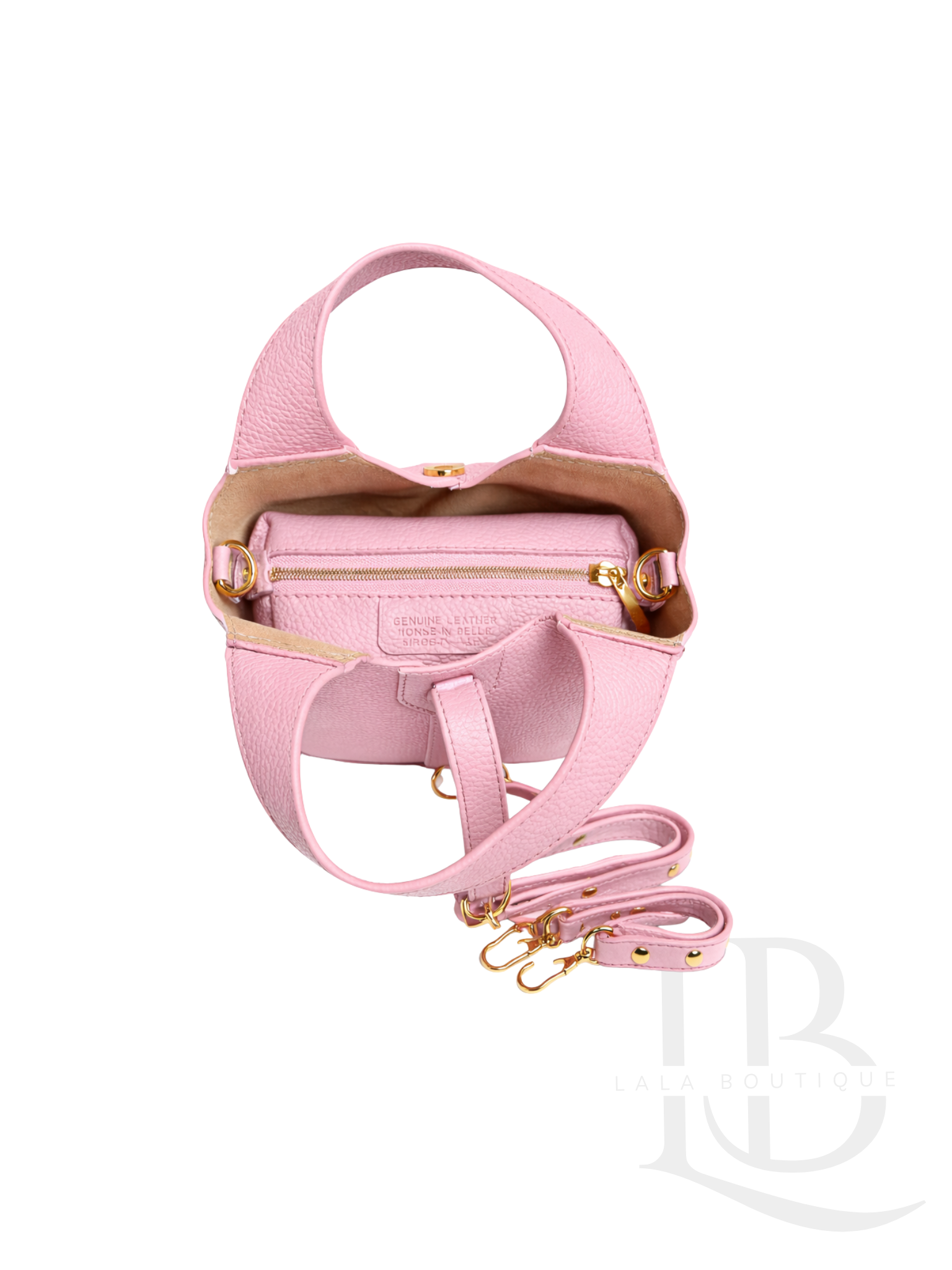 BOLSO DE PIEL COMPACTO ROSA PASTEL