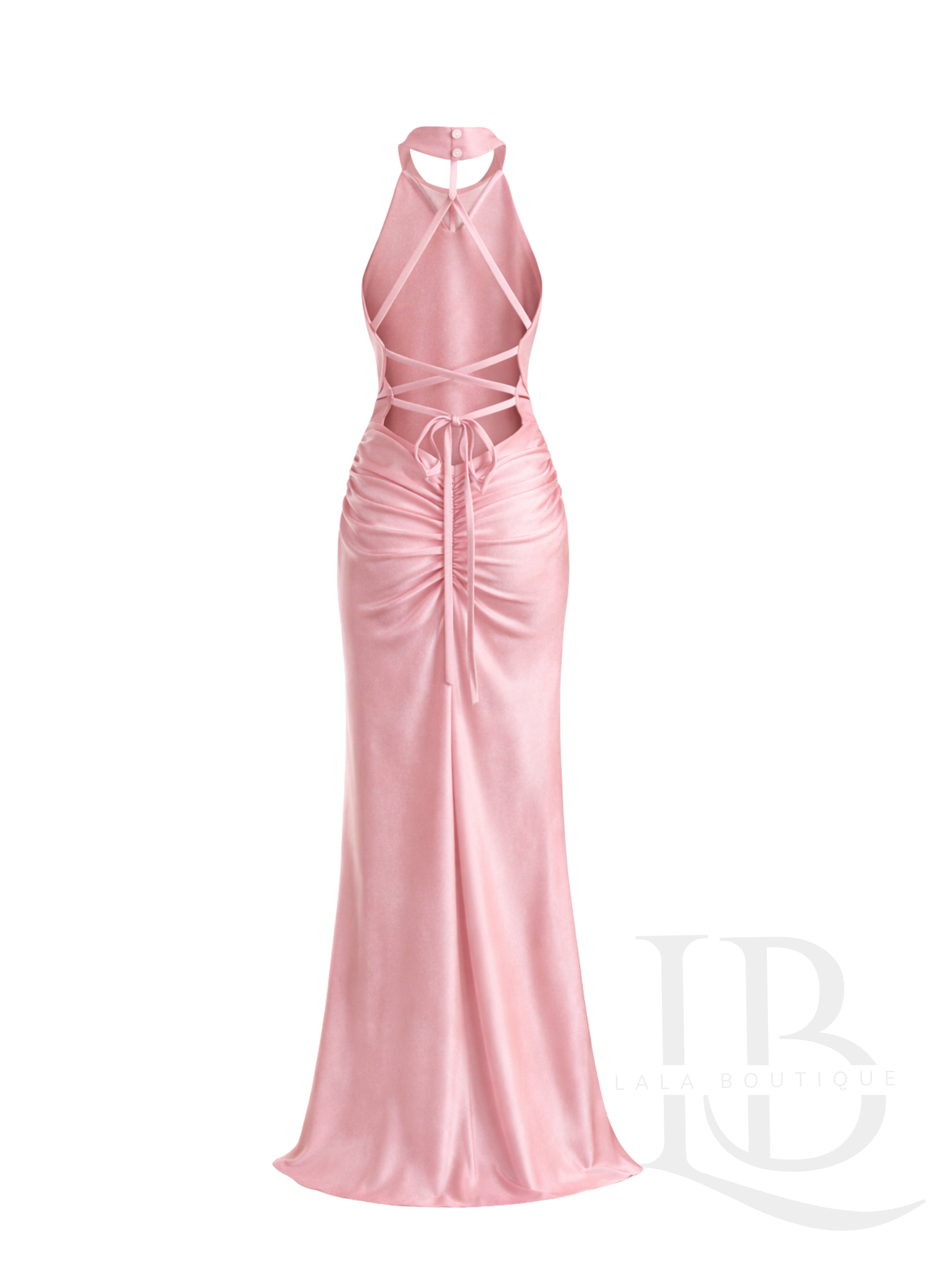 VESTIDO RASO, ROSA EMPOLVADO
