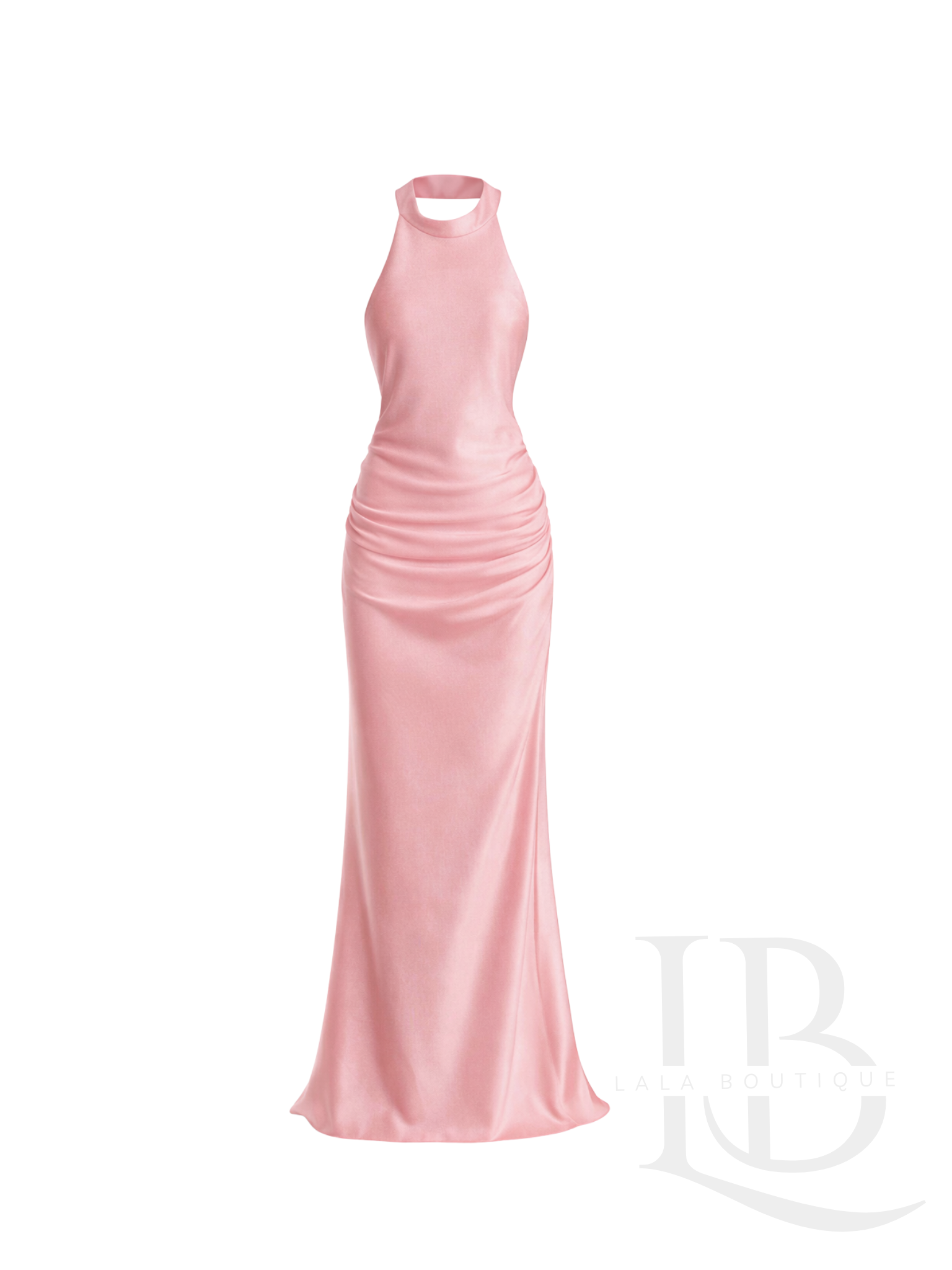 VESTIDO RASO, ROSA EMPOLVADO
