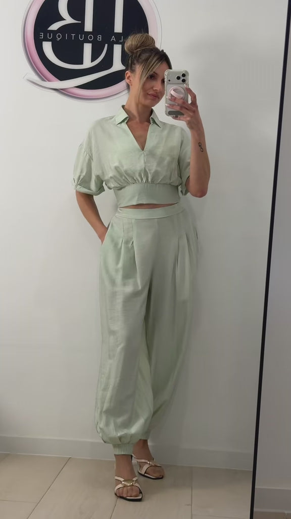 CONJUNTO FLUIDO BOMBACHO VERDE SUAVE